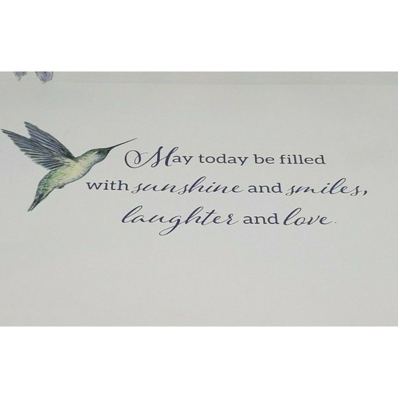 A Wish On Your Birthday Thoughts And Inspirations Bird Floral Greeting Card - Picture 7 of 10